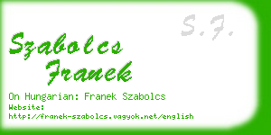 szabolcs franek business card